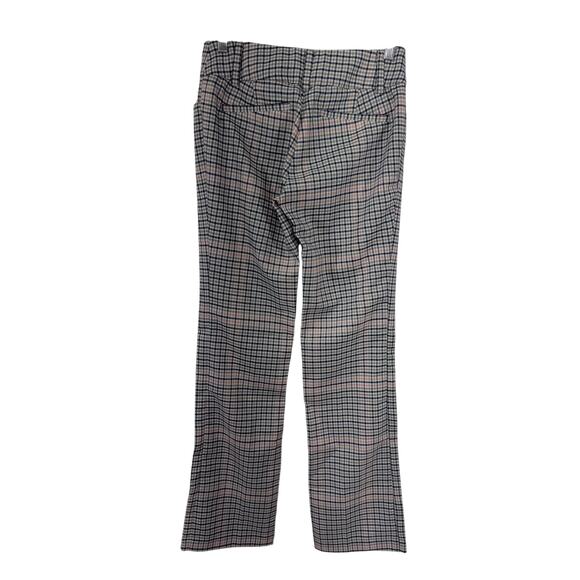 NWT! NEW YORK & CO! BLACK, WHITE, TAN & PEACH PLAID STRAIGHT LEG TROUSERS! SZ 0 - Picture 7 of 11
